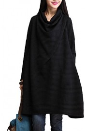 Minibee Women's Plaid Turtle Neck Top Dress With Pockets - Moj look - $35.00  ~ 222,34kn