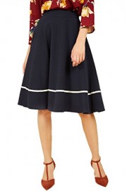 Missufe Work Skirts For Women High Waist Flared Knee Length - My时装实拍 - $19.99  ~ ¥133.94