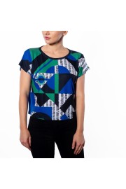 Multi Color Geometric Print Graphic Tee - My photos - $46.00  ~ £34.96