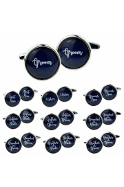 NAVY BLUE WEDDING CUFFLINKS - Il mio sguardo - £15.99  ~ 18.07€