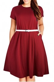 Nemidor Women's Plain Simple Pocket Loose Plus Size Casual Dress - My look - $49.99 