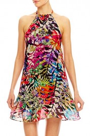 Nicole Miller Plage Women's Tropical Palms Viscose Dress Swim Cover up - Mój wygląd - $320.00  ~ 274.84€