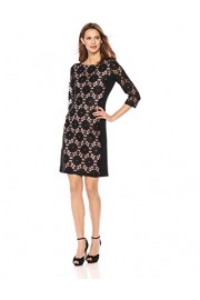 Nine West Women's Lace Ponte Combo Dress - Myファッションスナップ - $54.41  ~ ¥6,124