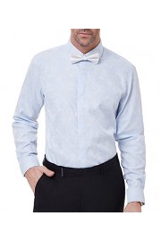 PAUL JONES Men's Stylish Paisley Pattern Long Sleeve Spread Collar Dress Shirt - Moj look - $9.99  ~ 8.58€