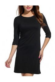 POETSKY Women Casual Summer 3/4 Sleeve Slim Fit Sheath T Shirt Dress - My时装实拍 - $15.99  ~ ¥107.14