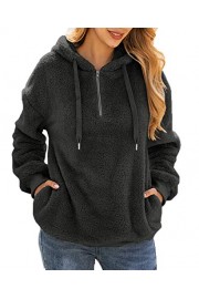 PRETTYGARDEN Women's Winter Fuzzy Fleece Coat Oversized Hooded Pullover Sweatshirt Outwear with Pockets - Mój wygląd - $26.99  ~ 23.18€