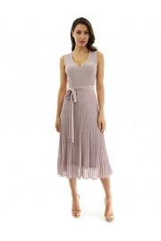 PattyBoutik Women V Neck Pleated Midi Knit Dress - Mój wygląd - $49.99  ~ 42.94€