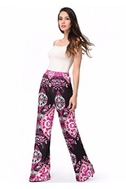 Plus Size Flared Wide Leg Printed Parallel Palazzo Pants S-2X - Moj look - $9.99  ~ 8.58€