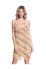 PrettyGuide Women Sequin Fringe 1920s Flapper Inspired Party Latin Dress - Моя внешность - $23.99  ~ 20.60€