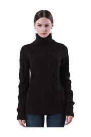 PrettyGuide Women's Turtleneck Sweater Long Sleeve Cable Knit Sweater Pullover Tops - O meu olhar - $38.99  ~ 33.49€