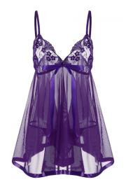 Purple nightgown lingerie - My look - 
