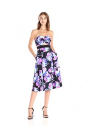 RACHEL Rachel Roy Women's Strapless Printed Fit and Flare Midi - My look - $45.64 