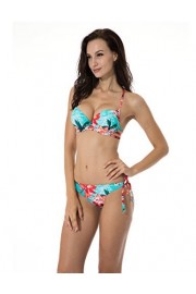 RELLECIGA Women's Bikini Low Rise Bottom Padded Push Up Halter Bikini - My look - $43.99 