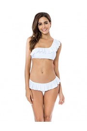 RELLECIGA Women's Ruffle One Shoulder Bikini Swimsuit Set - O meu olhar - $99.99  ~ 85.88€