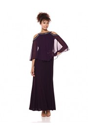 R&M Richards Women's Once PCE Beaded Cold Shoulder Cape Dress - My时装实拍 - $98.62  ~ ¥660.79