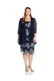 R&M Richards Women's Plus Size Embroidered Jacket Dress - My look - $116.59 