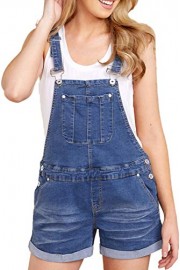 ROSE IN THE BOX Women's High Waist Stretch Suspender Denim Pants with Pockets - My look - $28.99 