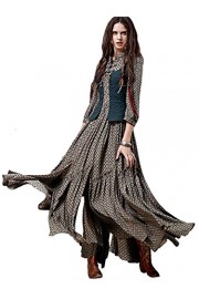 R.Vivimos Women 3/4 Sleeve Cotton Print Long Dresses - My look - $56.99  ~ £43.31