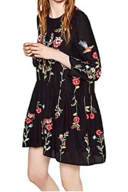 R.Vivimos Women Spring Long Sleeve Floral Short Dresses - Mój wygląd - $39.99  ~ 34.35€