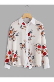 Random Botanical Print Shirt - My look - $14.00 