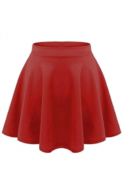Red high wasted skirt - Моя внешность - 