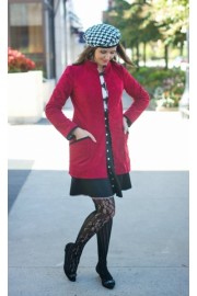 Reversible Houndstooth Coat (Red Side) - Moje fotografije - 