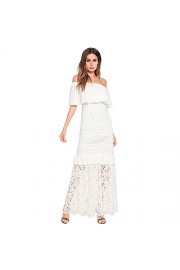 Ruiyige Sexy Slash Neck Lace Dress,Bohemia Style Dress Short Sleeve - Mi look - $69.50  ~ 59.69€