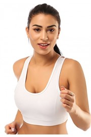 SIMIYA Sports Bra, Women's Removeable Pad Workout Yoga Bra with Beauty Strappy Back - My look - $16.99  ~ £12.91