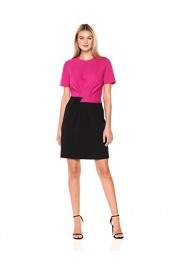 Savoir Faire Women's Short Sleeve Ponte Roma Fitted Ruffled Dress - My look - $68.95 