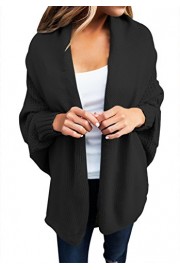 Shawhuwa Womens Oversized Knit Draped Open Front Dolman Cardigan Sweater - Moj look - $32.99  ~ 28.33€