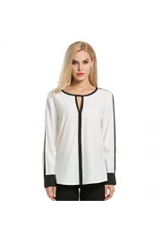 Sherosa Women's Cut Out Shirts Long Sleeve Blouse Tops - Mein aussehen - $17.99  ~ 15.45€