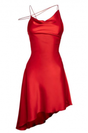 Short Silk red Dress - Mój wygląd - 
