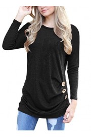Sidefeel Women Casual Crewneck Long Sleeve T-shirt Tunic Blouse Tops - Mój wygląd - $29.99  ~ 25.76€