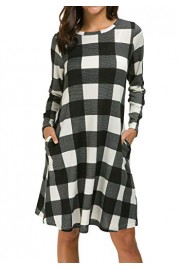 Simier Fariry Women's Long Sleeve Casual Swing Loose Fit Tunic Dress with Pockets - My look - $14.99 