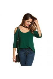 SimpleFun Women's Fashion Off Shoulder Tops Short Sleeve Blouse Casual T-Shirt - Mein aussehen - $13.99  ~ 12.02€