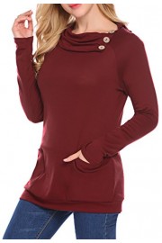 SimpleFun Women's Pullover Casual Sweatshirts Raglan Long Sleeve Tunic Sweatshirt Loose Tops with Pockets - My时装实拍 - $13.99  ~ ¥93.74
