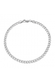 Sterling Silver 4.3mm Curb Link Bracelet - Moj look - £21.00  ~ 23.73€