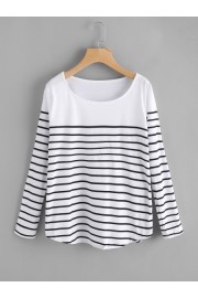 Striped Loose T-shirt - Mein aussehen - $11.00  ~ 9.45€