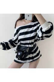 Striped colorblock thin section loose sh - Mein aussehen - $35.99  ~ 30.91€