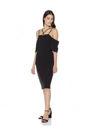 Suite Alice Cross Tie Cold Shoulder Flare Short Sleeve Dress - Mi look - $32.95  ~ 28.30€