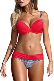 Sunm boutique Women's Push up Two Piece Bikini Swimsuits Padded Swimwear Bathing Suits - Mi look - $13.90  ~ 11.94€