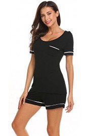 Sweetnight Women's Sleepwear Short Sleeve Pajama Set with Pj Shorts Modal Nightwear - My look - $11.99 
