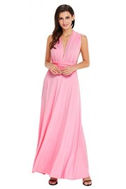 Swiland Womens Long Bridesmaid Dress Wrap Cocktail Maxi Dress Homecoming Dress - Myファッションスナップ - $32.99  ~ ¥3,713