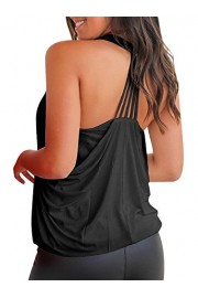TOB Women's Sexy V-Neck Sleeveless Basic Halter Cami Tunic Tops with Straps - Moj look - $29.99  ~ 25.76€