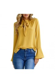 TOPUNDER Women Clothing 2018 Women Flare Sleeve V Neck Blouse Casual Tops by Topunder - Il mio sguardo - $8.99  ~ 7.72€
