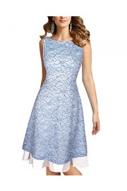 Tempt Me Womens Sleeveless Floral Lace Cocktail Party Swing A-Line Midi Dress - My look - $16.99 