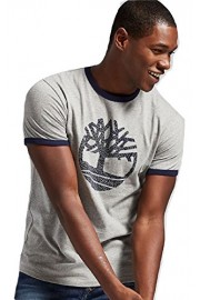 Timberland Men's Men's Crackle Tree Logo Ringer T-Shirt - My时装实拍 - $27.99  ~ ¥187.54