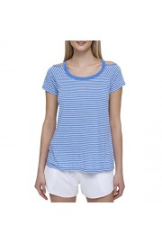 Tommy Hilfiger Womens Striped Cold Shoulder Pullover Top - My look - $13.22 