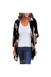 Twinsmall Women's Floral Kimono Cover Up - Lightweight Chiffon Beachwear For Bikini,Cardigan and Swimwear - Mój wygląd - $5.99  ~ 5.14€