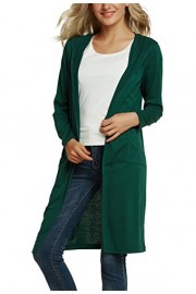 Urban CoCo Women's Classic Open Front Lightweight Long Hooded Cardigan - My look - $16.86 